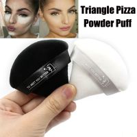 ELEGANT 1/2 Pcs Triangle Velvet Powder Puff Pizza Flours Mini Face Makeup sponge Cosmetics Washable Lightweight