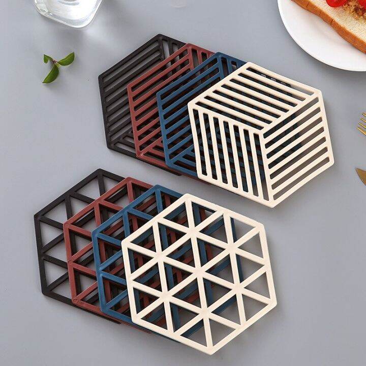 2pcs-tpe-silicone-table-heat-insulation-coaster-anti-scalding-mat-bowl-mats-household-kitchen-pan-dish-meal-cup-mat-holder