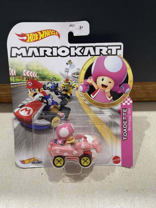 Xe Mô Hình đồ Chơi Cơ Bản Hotwheels 1 64 Mario Kart Toadette Birthday Girl Lazada Vn