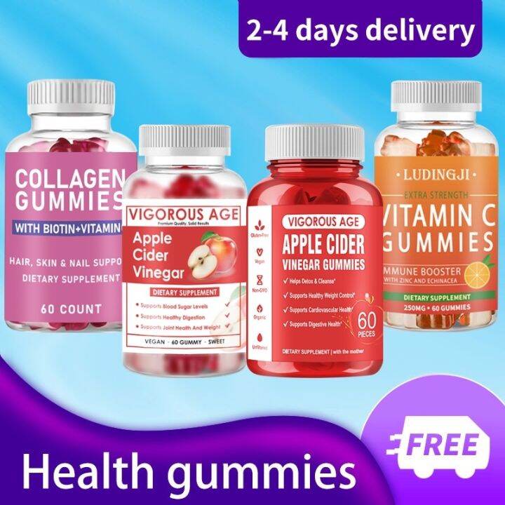 apple cider vinegar gummies Goli collagen vitamin c count for kids and ...