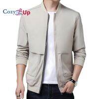 Cozy Up Men S Bomber Jackets เบสบอลคอใหม่แขนยาวกีฬาสีทึบ