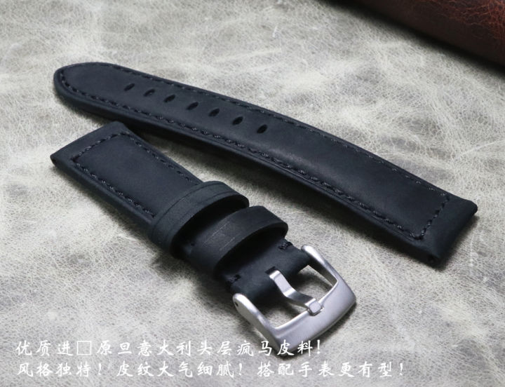 22mm-24mm-new-style-mens-high-end-black-thick-cowhide-watch-band-strap-wristband-universal-watch-accessories-for-pam-big-watch