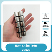 Nam Châm Hít Bi Sắt Loại Tròn Hình Trụ 20x20 Lỗ 6mm