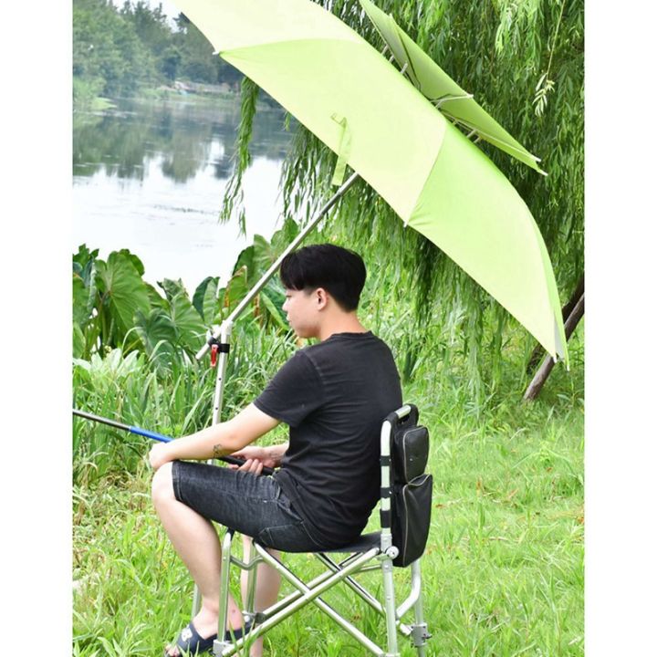 2X Heavy Duty Fishing Chair Umbrella Stand Holder Fixed Clip Brackets Mount  Accessories Outdoors Universal Clamp,Black