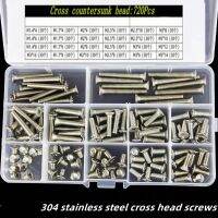 450/650/720Pcs M1.4 M3 304 Stainless Steel /Black Steel Mini Micro Cross Flat Head Screw Combination Laptop Screws Kit Box