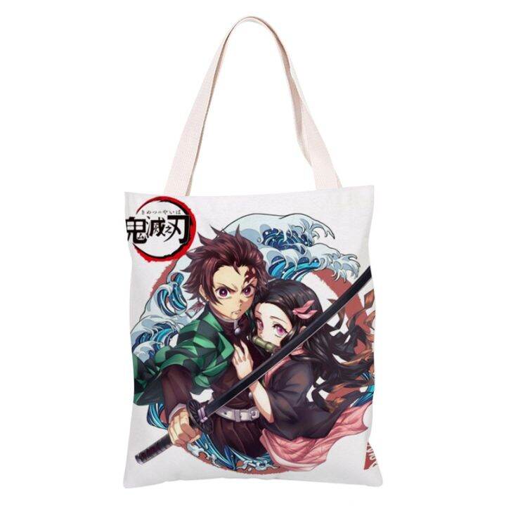 anime-kimetsu-no-yaiba-canvas-bag-shoulder-demon-slayer-zipper-bag-large-tanjirou-nezuko-agatsuma-zenitsu