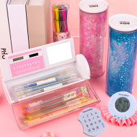 NBX Kawaii Hard Pencil Cases Anime Multi-Function Quicksand Creative Pen Box Stationery For Loved School Supplies Pink Girl Boy