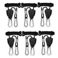 THLA3P 6PCS Adjustable 1/8Inch Lanyard Hanging for Tent Fan Led Grow Plant Lamp Rope Ratchet Hanger Pulley Lifting Pulley Hook