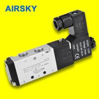 4V110-06 Air Solenoid Valve 1/8" Pneumatic Valve 5/2 Way 5 Port 2 Position DC 12V 24V AC 220V 110V Airtac Reversing Valve Coil