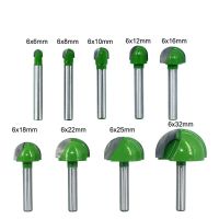 5pcs หรือ 4pcs 6mm Shank Ball Nose Router Bits Set End Mill Round Cove Box โซลิดคาร์ไบด์ CNC Radius Core Milling Bit