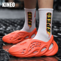 KINEO รองเท้าผ้าใบรองเท้าแตะรัดส้นชายวิ่งสำหรับผู้ชายผู้หญิง,รองเท้าผ้าใบแบบสวมทำจากโฟมไม่ลื่นรองเท้าแตะขนาดใหญ่ชายหาด