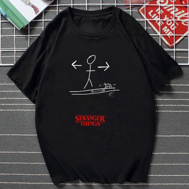 stranger-things-printed-t-shirt-funny-stick-figure-pathfinding-graphic-clothes-gildan