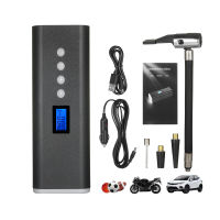 Portable Tire Inflator Air Compressor Hand Held Tire Pump 150PSI 2000mAh LCD Display with LED Light 4 Nozzles For Car Bicycle Tires Ball and Other Inflatables