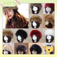 QIEPING Fashion Ski Hats Earwarmer Headband Hat Faux Fur Thick Fluffy Women Russian Cap