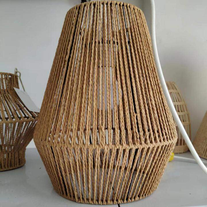 BolehDeals Retro Style Pendant Lamp Shade Paper Rope Rattan Hanging ...