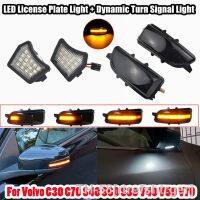 ✸♙⊙ 1set For Volvo C30 C70 S40 S60 V40 V50 V70 S80 Dynamic Turn Signal Light LED License Plate Light Number Plate Lamp