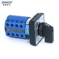 ‘；【=- ZHUCO SZW26/LW26-20 OFF ON 4 Phase 16 Terminals 20A 660V Power Knob Rotary Cam Universal Switch  64X64 Mm 48X48 Mm Panel Mount