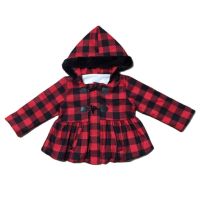 Girlymax FallWinter Long Sleeve Baby Girls Plaid Leopard Coat with Hat Clothes Children Top Boutique Kids Clothing