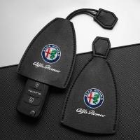 ↂ✘✓ For Alfa Romeo Giulia Stelvio Giulietta Pull-Out Key Case - PU Leather Pull Type Key Bag Holder Case New Leather Keychain Pouch