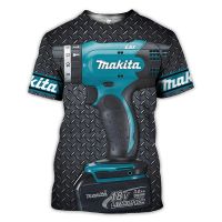 Fashion makita tools 3d printing men t-shirts summer loose polyester o-neck short sleeve casual unisex large size t-shirt XS-4XL