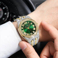มาใหม่นาฬิกาสำหรับผู้ชาย M-1851นาฬิกาควอตซ์ฝังสไตล์เพชรยอดนิยม