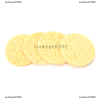 sunkepo6392 4pcs NATURAL wood Fiber Facial Cleansing ฟองน้ำใบหน้าถอดฟองน้ำ