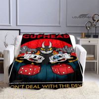 Cuphead Anime Printed Blanket Childrens Warm Beautiful Blanket Flannel Soft and Comfortable Blanket Home Travel Birthday Gift