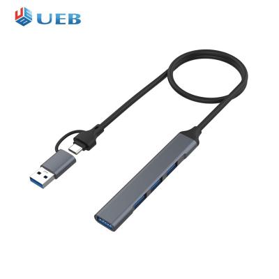 แท่นวางมือถือพอร์ต4/7พอร์ต USB ฮับ USB C เครื่องแยกอเนกประสงค์อะลูมินัมอัลลอยรับส่งข้อมูลพอร์ตสำหรับชาร์จคอมพิวเตอร์โน้ตบุ๊ก