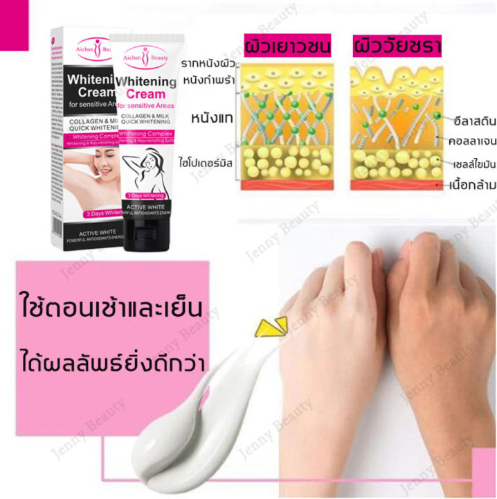 ร้อนนี้ห้ามพลาด-aichun-ครีมทาคอดำ-50g-ครีมแก้คอดำ-ไม่ระคายเคือง-ครีมทาขาหนีบดำ-ไม่มีผลข้างเคียง-อ่อนโยนต่อผิว-ครีมบำรุงรักแร้-ครีมทารักแร้-ครีมทาผิวขาว-ปรับสีผิวให้กระจ่างใสขึ้น-ขจัดเมลานินจากข้อต่อ-ป