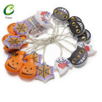 【FStar ?】 Halloween Led String Light Battery Powered Pumpkin Spider Lantern Light For Home Garden Party Outdoor Decoration