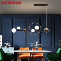 SUNMEIYI ไฟเพดานสไตล์นอร์ดิก Led,โคมไฟระย้าแบบแขวนสีดำโคมไฟแขวนสำหรับห้องนั่งเล่นห้องครัวห้องอาหาร