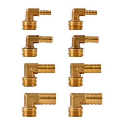 Elbow Brass Hose Fitting Barb Tail 1/2 quot; BSP Thread Copper Connector Joint Coupler Adapter