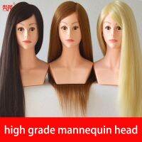 hot！【DT】▼  Mannequin To Practice Hairstyles Grade 80  Real Hair Blonde Training With Shoulder