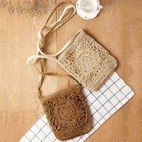 Straw Bag Messenger Bag Knitted Bag Flower Beach Storage Bag