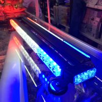 ไฟ LED ไฟไซเรน แดง-ขาว-น้ำเงิน ไฟฉุกเฉิน ไฟกู้ภัย ไฟไซเรนติดหลังคา 60cm  4ท่อน 2หน้า มีข้าง 3W เต็มสว่างตาแตก 12V-24V พร้อมขาแม่เหล็ก