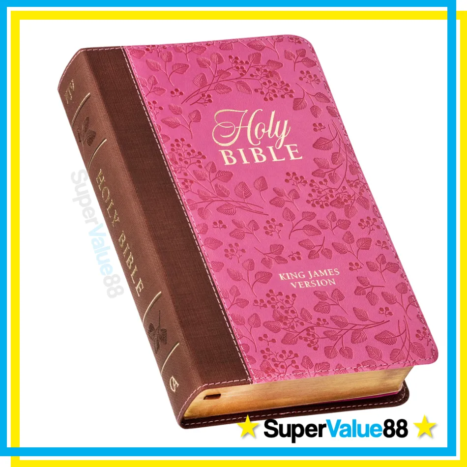 KJV Holy Bible, Giant Print Standard Size Faux Leather Red Letter Edition - Ribbon Marker, King James Version, Pink [Book]