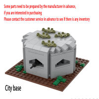 MOC WWII Building Blocks Military City Base Scene Building Creative DIY Base Accessories Children Toys Gifts