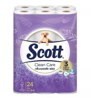 Scott Clean Care Natural Fresh Toilet Tissue Super Jumbo สก๊อตต์ คลีน แคร์ กลิ่นเนเชอรัล เฟรช กระดาษชำระ ชนิดม้วน (24 ม้วน)