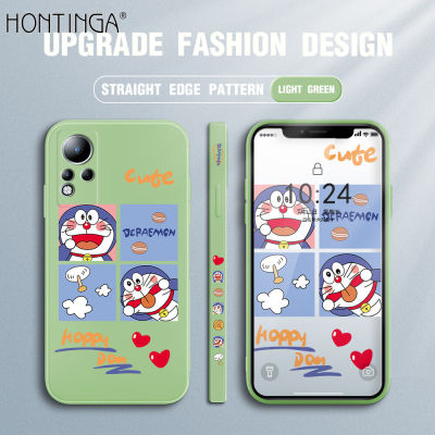 Hontinga ปลอกกรณีสำหรับ Infinix Note 12 G88กรณีการ์ตูนอะนิเมะโดราเอมอนสแควร์เดิมของเหลวซิลิโคนอ่อนนุ่มขอบแบบยางกรณีเต็มปกกล้องกรณีการป้องกันปกหลังโทรศัพท์ปลอก Softcase สำหรับสาวๆ
