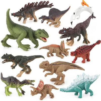 Dinosaur Figures Toy Sets  Realistic Looking  Large Plastic Assorted Dinosaurs with Book for Kids Pack of 12