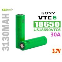 PROMOTION [พร้อมส่ง] Genuine US18650VTC6 Sony 3130mAh 30A 3.7v Rechargeable Li-ion Battery ถ่านชาร์จ แบตเตอรี่ลิเธียมของแท้ สุดคุ้ม ไฟฉาย ไฟฉาย แรง สูง ไฟฉาย คาด หัว ไฟฉาย led