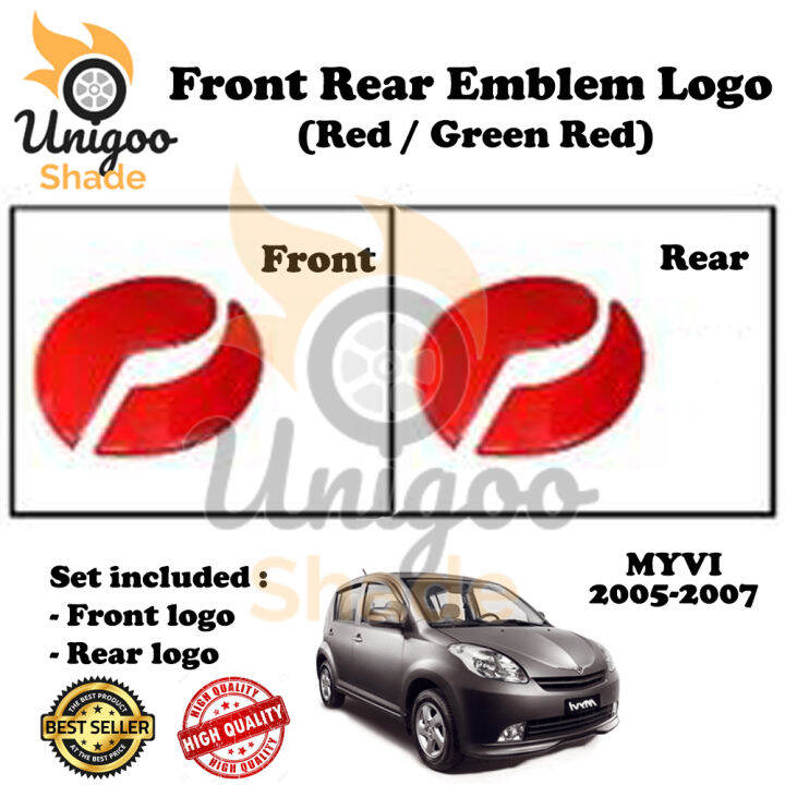 MYVI 2005-2007 RED Front & Rear Emblem Logo | Lazada