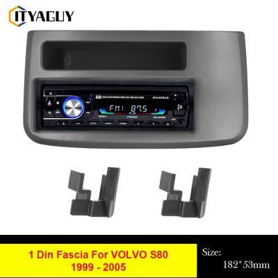 1Din CD วิทยุ FAscia สำหรับ Volvo S80 1999 - 2005 Autostereo Adapter Dashboard แผงแผ่น Trim Mount Dash การติดตั้ง Bezel