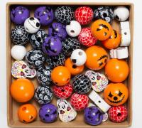 【HOT】ↂ New Grimace Colorful Wood Beads Custom Decoration Crafts Kids Jewelry Hemp Rope Tassel Accessories