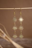 Sun Earrings Boho Jewelry Sun Jewelry Astrology Earrings Gold Color Sun Earrings Dazzling Gold Color Sun Earrings