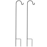 2X Shepherd Hooks Rust Resistant Garden Stake Outdoor Metal Plant Stand Hanger Bird Feeder Pole 120X10X1cm