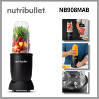 Nutbullet เครื่องบดเครื่องคั้นน้ำผลไม้เครื่องผสมใน NB908MAB ได้อย่างรวดเร็วด้วยใบพัด900W แบบพิเศษ6ใบเพื่อสุขภาพที่ดีดีไซน์ที่ยอดเยี่ยมและราคะสีดำด้าน