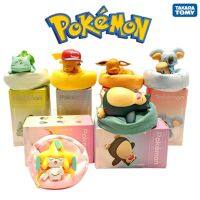 ของเล่น โปเกมอน Tomy รอบๆภาพยนตร์แอนิเมชั่น Pikachu Eevee Snorlax รวบรวมของตกแต่งตุ๊กตาญี่ปุ่นแบบตั้งโชว์ Kado Ulang Tahun เด็ก