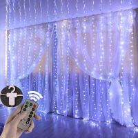 3m LED String Lights Christmas Curtain USB Fairy Lights with Remote Garland For Wedding New Year Window Home Outdoor Room Decor