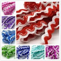 5 yards Double Color Curve Wavy Lace Trim Ribbon For Handmade DIY Sewing Craft Wedding Costume Hat Pillow Decorations #Ro Gift Wrapping  Bags